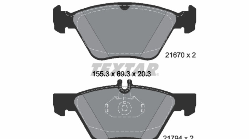 Set placute frana,frana disc punte fata (2167081 TEXTAR) CHRYSLER,MERCEDES-BENZ