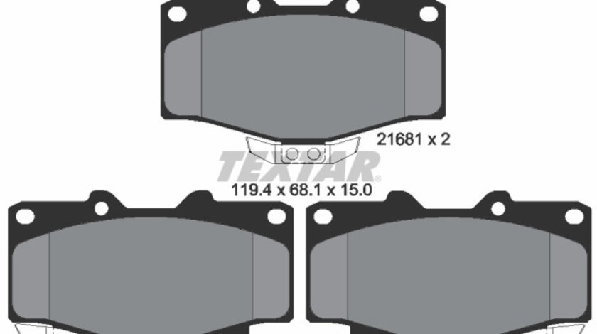 Set placute frana,frana disc punte fata (2167901 TEXTAR) BAW,GREAT WALL,TOYOTA,VW