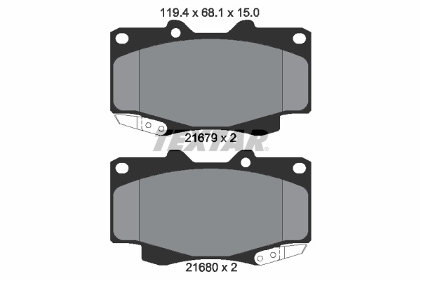 Set placute frana,frana disc punte fata (2168001 TEXTAR) TOYOTA