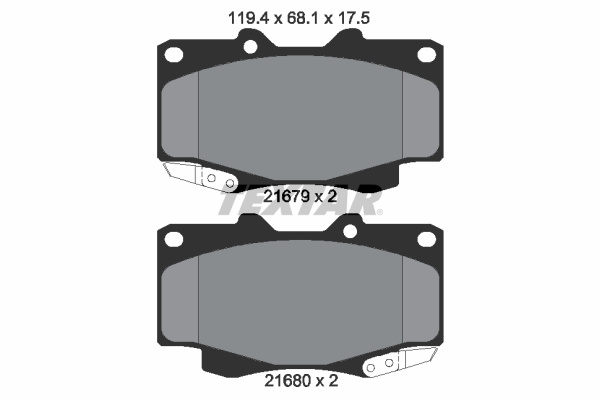 Set placute frana,frana disc punte fata (2168003 TEXTAR) TOYOTA