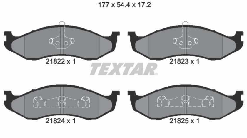 Set placute frana,frana disc punte fata (2182202 TEXTAR) JEEP,JEEP (BJC),KIA,TROLLER