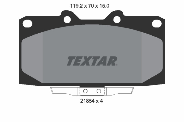 Set placute frana,frana disc punte fata (2185401 TEXTAR) NISSAN,SUBARU