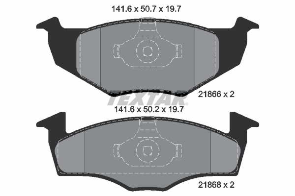 Set placute frana,frana disc punte fata (2186603 TEXTAR) SEAT,VW