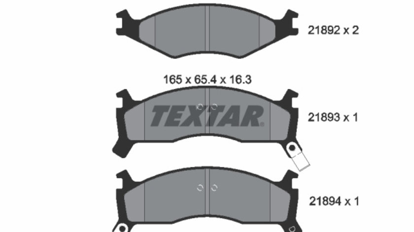 Set placute frana,frana disc punte fata (2189202 TEXTAR) KIA