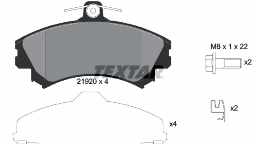 Set placute frana,frana disc punte fata (2192001 TEXTAR) MITSUBISHI,PROTON,VOLVO