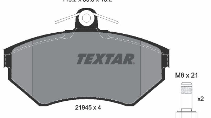 Set placute frana,frana disc punte fata (2194502 TEXTAR) SEAT,VW