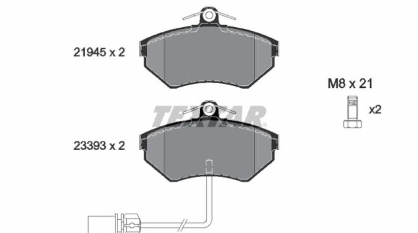 Set placute frana,frana disc punte fata (2194504 TEXTAR) AUDI,VW