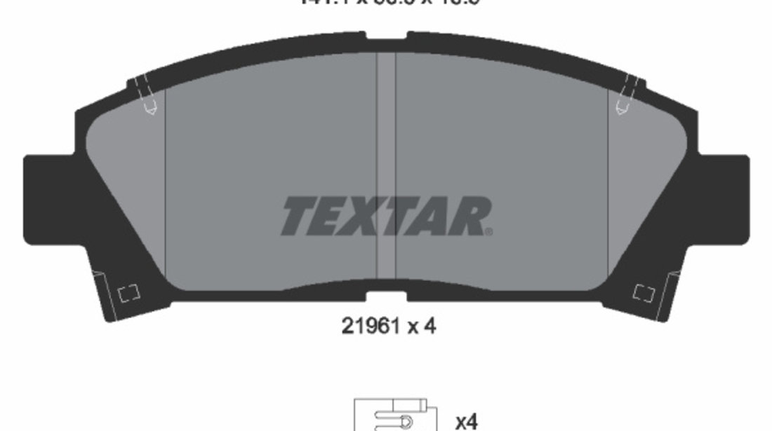 Set placute frana,frana disc punte fata (2196102 TEXTAR) TOYOTA