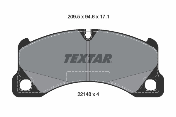 Set placute frana,frana disc punte fata (2214801 TEXTAR) PORSCHE