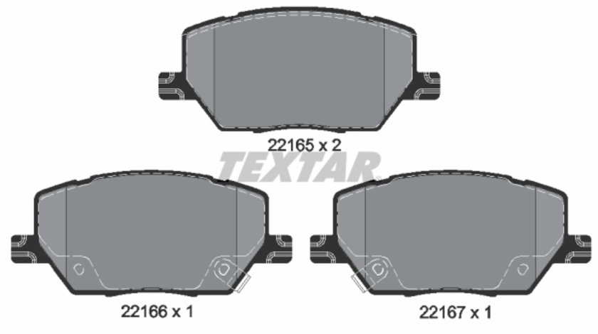 Set placute frana,frana disc punte fata (2216501 TEXTAR) FIAT,JEEP,JEEP (GAC FCA),NISSAN