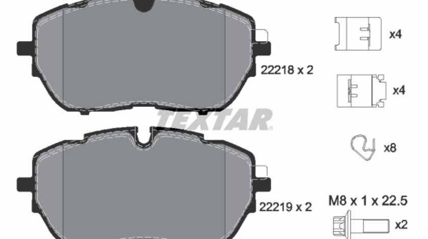 Set placute frana,frana disc punte fata (2221801 TEXTAR) Citroen,Citroen (DF-PSA),DS,OPEL,PEUGEOT,PEUGEOT (DF-PSA),VAUXHALL