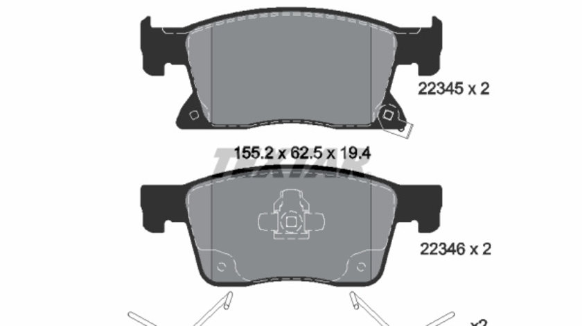 Set placute frana,frana disc punte fata (2234501 TEXTAR) BUICK (SGM),CHEVROLET,HOLDEN,OPEL,VAUXHALL