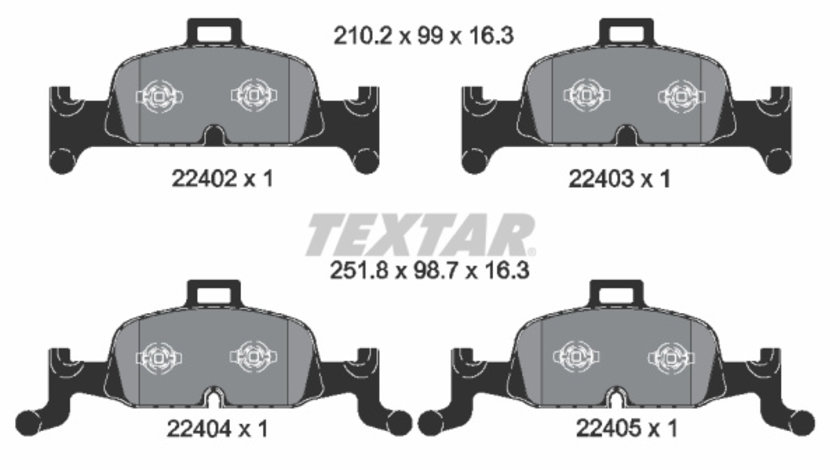 Set placute frana,frana disc punte fata (2240201 TEXTAR) AUDI,AUDI (FAW),AUDI (SAIC)