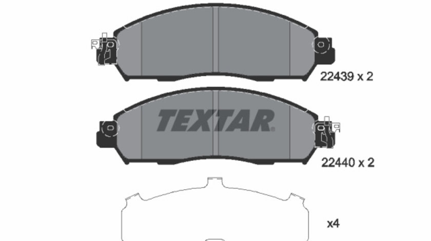 Set placute frana,frana disc punte fata (2243901 TEXTAR) NISSAN,NISSAN (ZHENGZHOU),RENAULT