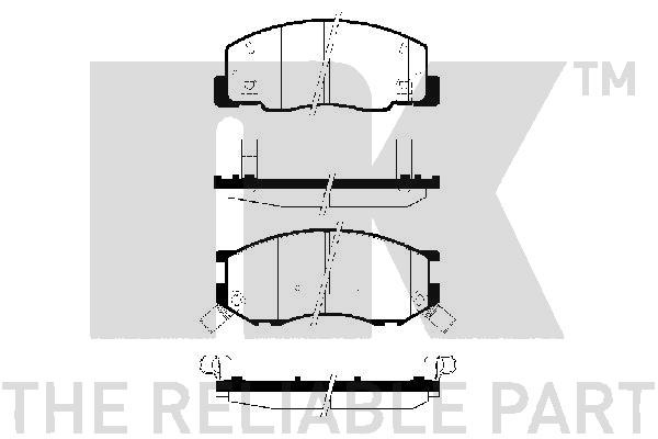 Set placute frana,frana disc punte fata (224545 NK) TOYOTA