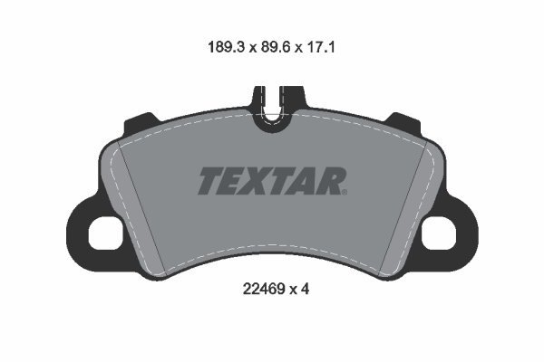 Set placute frana,frana disc punte fata (2246903 TEXTAR) PORSCHE