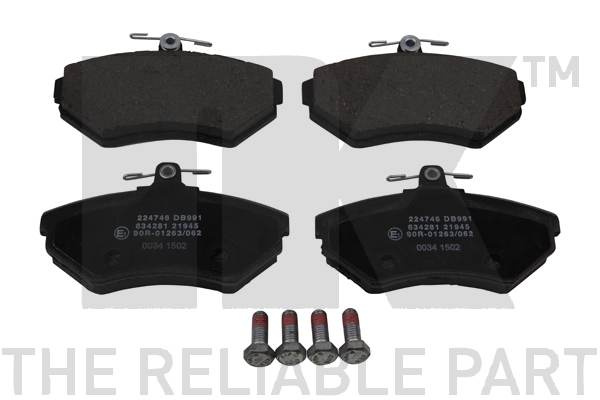 Set placute frana,frana disc punte fata (224746 NK) SEAT,VW
