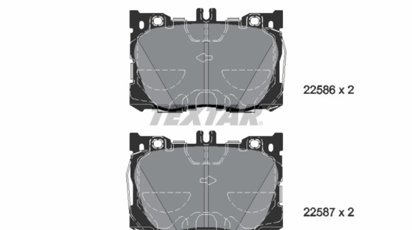 Set placute frana,frana disc punte fata (2258601 TEXTAR) MERCEDES-BENZ,MERCEDES-BENZ (BBDC)