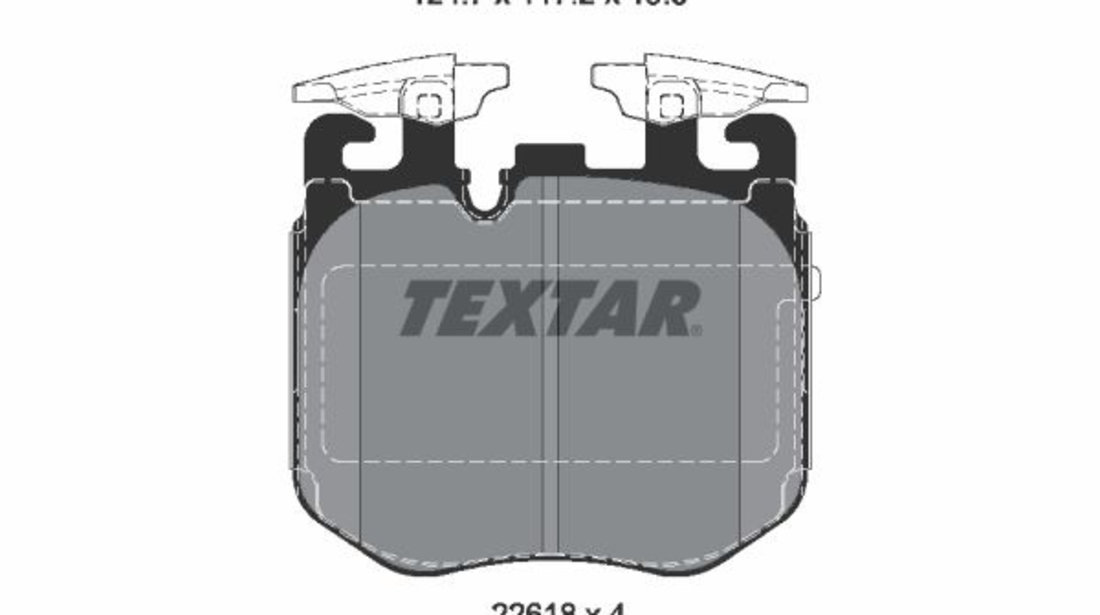 Set placute frana,frana disc punte fata (2261801 TEXTAR) BMW,BMW (BRILLIANCE),ROLLS-ROYCE