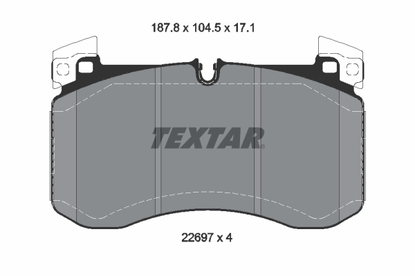 Set placute frana,frana disc punte fata (2269701 TEXTAR) MERCEDES-BENZ