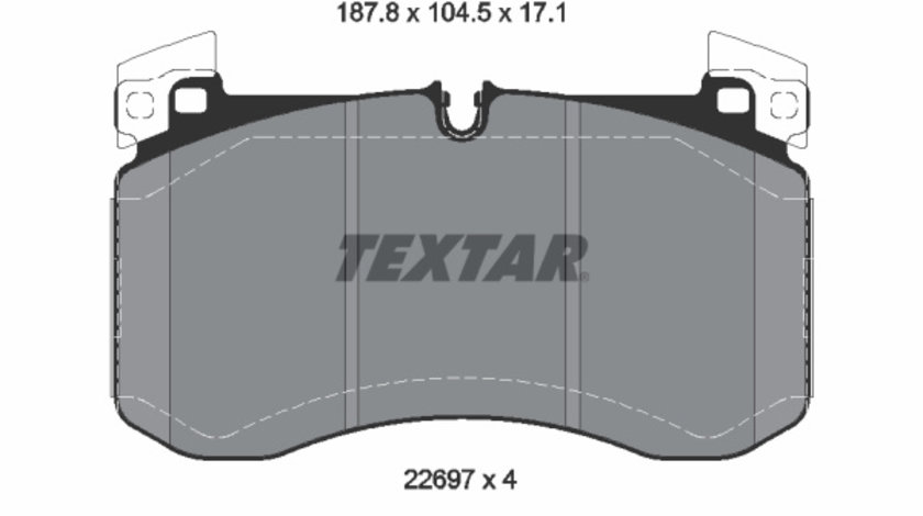 Set placute frana,frana disc punte fata (2269701 TEXTAR) MERCEDES-BENZ