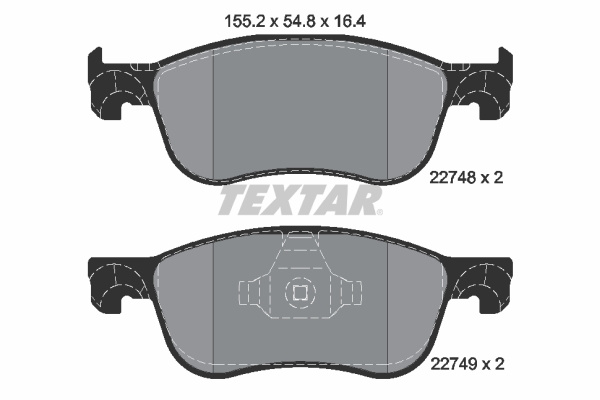 Set placute frana,frana disc punte fata (2274801 TEXTAR) FORD