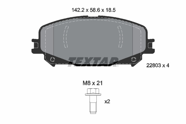 Set placute frana,frana disc punte fata (2280301 TEXTAR) RENAULT