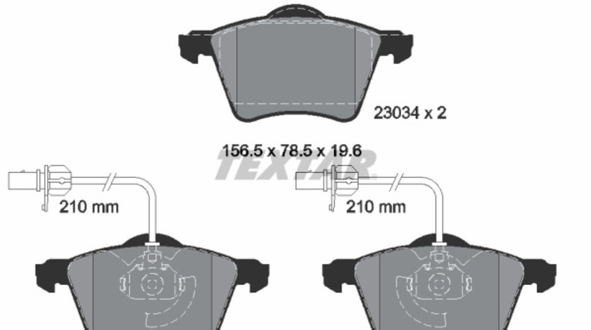 Set placute frana,frana disc punte fata (2303401 TEXTAR) VW