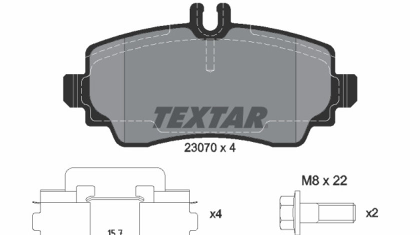 Set placute frana,frana disc punte fata (2307003 TEXTAR) MERCEDES-BENZ