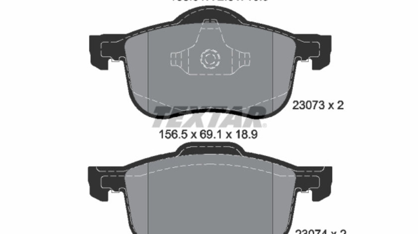 Set placute frana,frana disc punte fata (2307303 TEXTAR) VOLVO