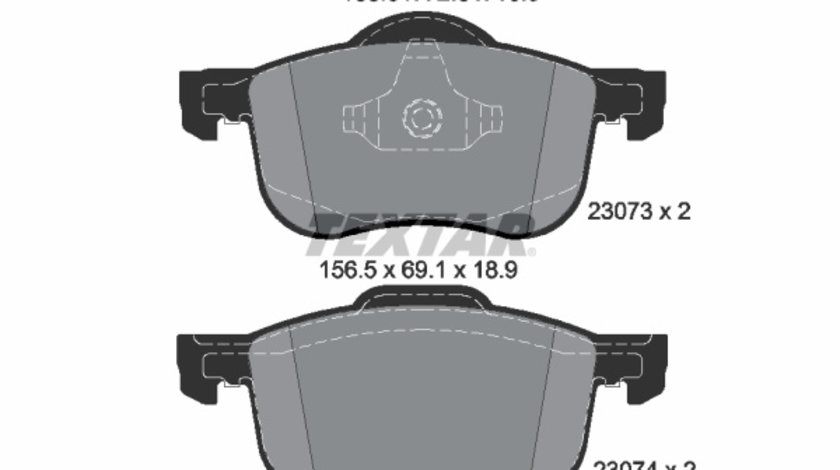 Set placute frana,frana disc punte fata (2307381 TEXTAR) VOLVO