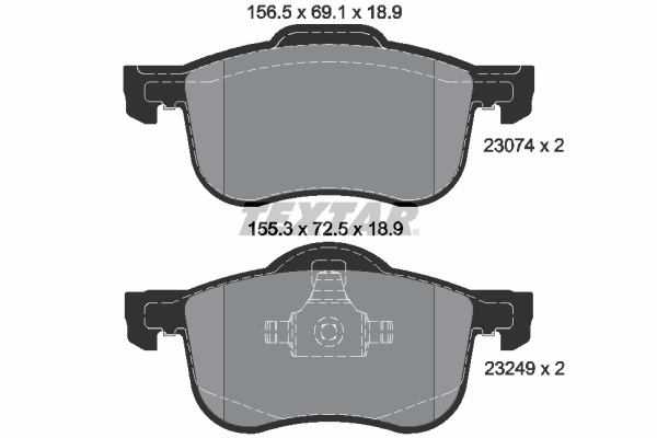 Set placute frana,frana disc punte fata (2307401 TEXTAR) VOLVO