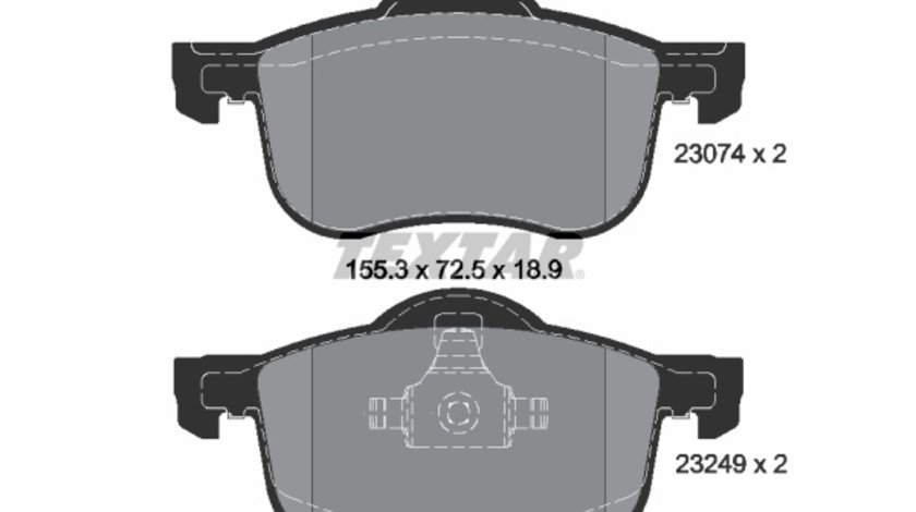 Set placute frana,frana disc punte fata (2307401 TEXTAR) VOLVO