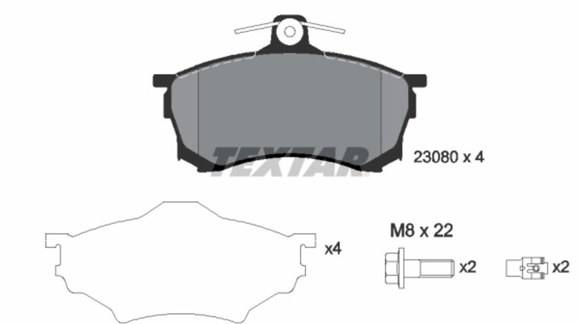 Set placute frana,frana disc punte fata (2308001 TEXTAR) MITSUBISHI