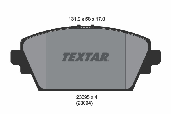 Set placute frana,frana disc punte fata (2309501 TEXTAR) NISSAN