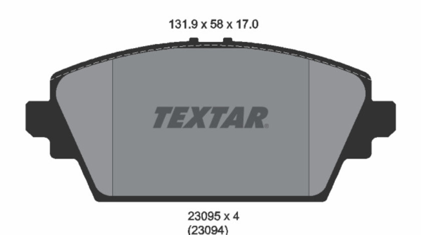 Set placute frana,frana disc punte fata (2309501 TEXTAR) NISSAN