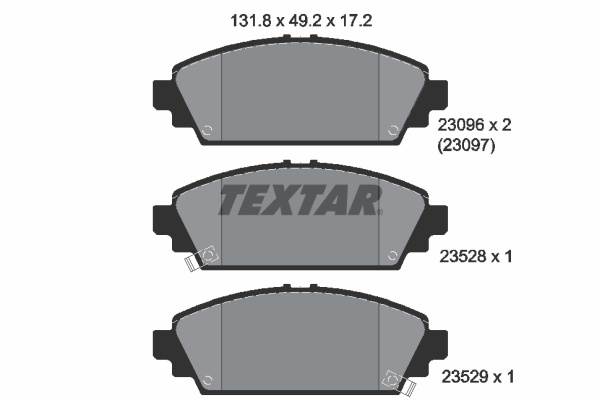 Set placute frana,frana disc punte fata (2309601 TEXTAR) HONDA