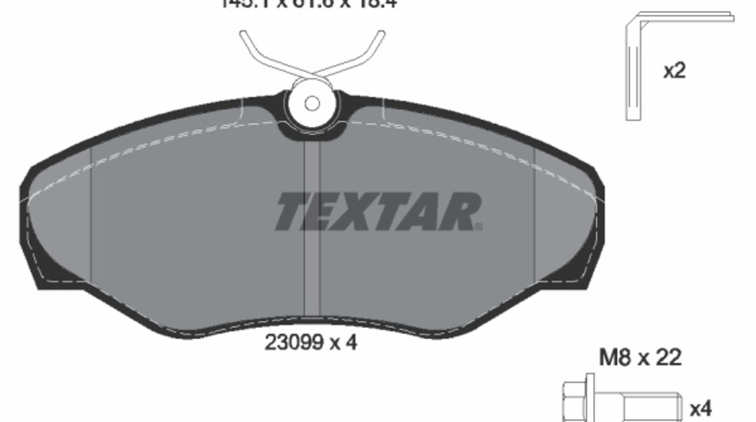 Set placute frana,frana disc punte fata (2309902 TEXTAR) NISSAN,OPEL,RENAULT,VAUXHALL