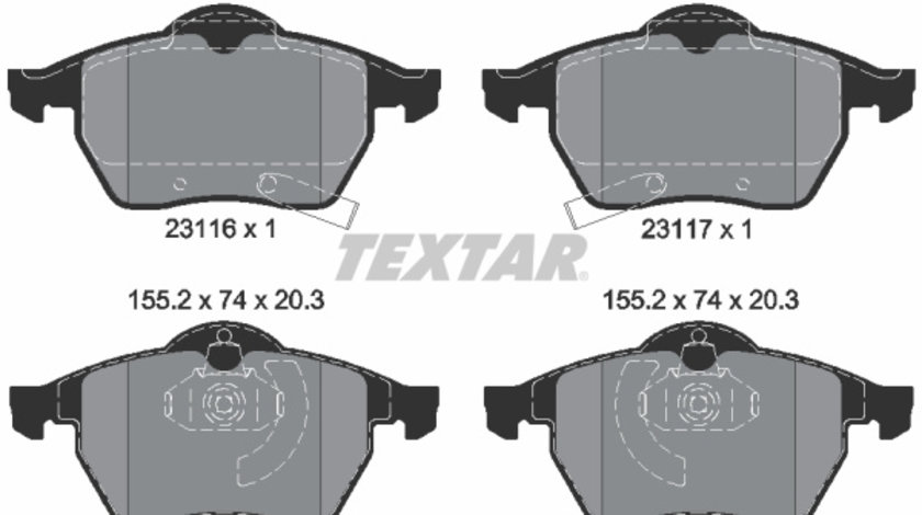 Set placute frana,frana disc punte fata (2311602 TEXTAR) BAIC,BAIC BJEV,SAAB