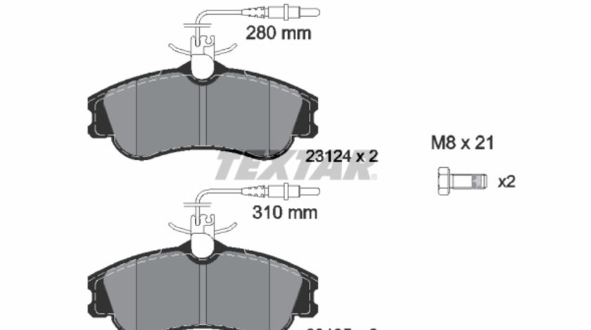 Set placute frana,frana disc punte fata (2312401 TEXTAR) Citroen,PEUGEOT