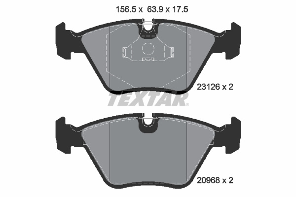 Set placute frana,frana disc punte fata (2312601 TEXTAR) DAIMLER,JAGUAR