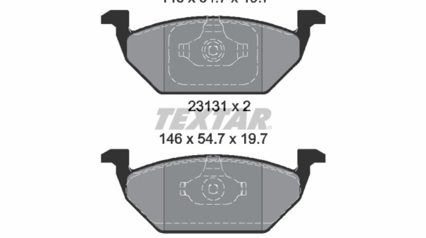 Set placute frana,frana disc punte fata (2313001 TEXTAR) AUDI,JETTA,ROEWE (SAIC),SEAT,SKODA,SKODA (SVW),STREETSCOOTER,VW,VW (FAW),VW (SVW),ZHONGHUA(BRILLIANCE)