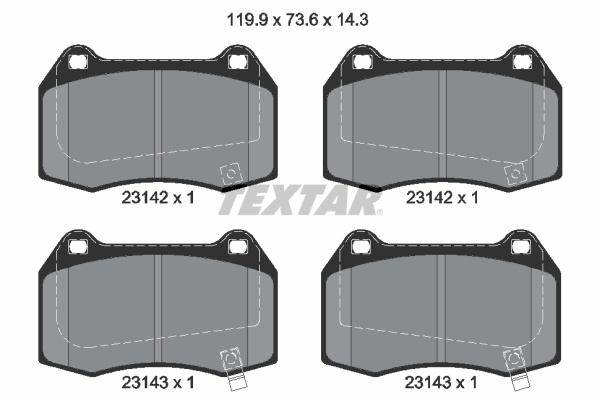 Set placute frana,frana disc punte fata (2314201 TEXTAR) HONDA,NISSAN