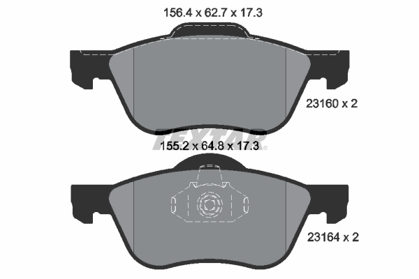 Set placute frana,frana disc punte fata (2316001 TEXTAR) NISSAN