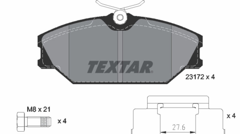 Set placute frana,frana disc punte fata (2317203 TEXTAR) RENAULT