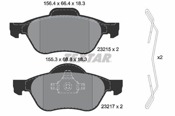 Set placute frana,frana disc punte fata (2321502 TEXTAR) RENAULT