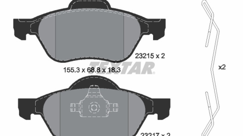 Set placute frana,frana disc punte fata (2321502 TEXTAR) RENAULT