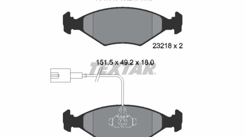 Set placute frana,frana disc punte fata (2321801 TEXTAR) FIAT