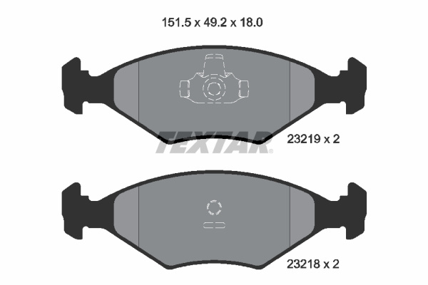 Set placute frana,frana disc punte fata (2321901 TEXTAR) FIAT