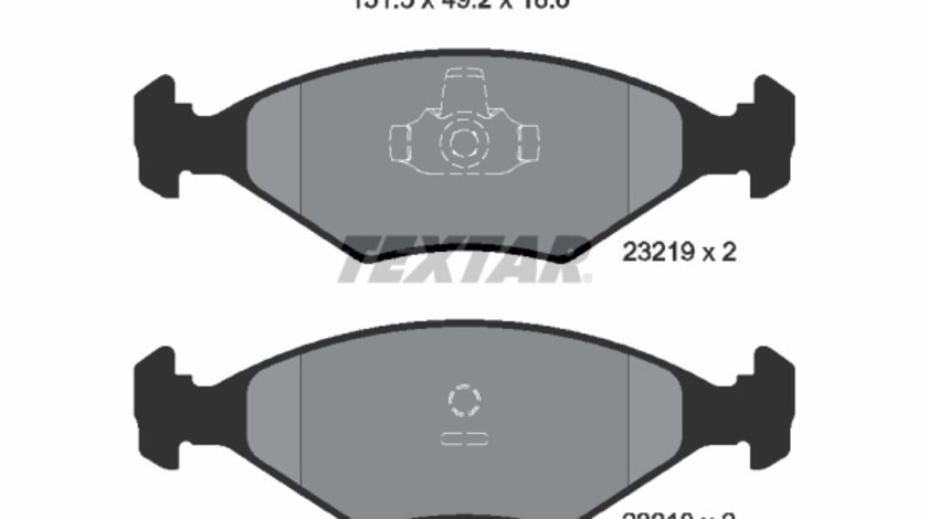 Set placute frana,frana disc punte fata (2321901 TEXTAR) FIAT